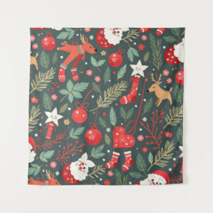 Merry Christmas Whimsy Tapestry