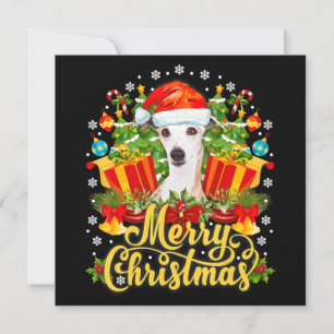Merry Christmas Whippet Mom Dad Xmas Invitation