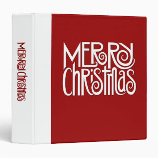 Merry Christmas white Binder