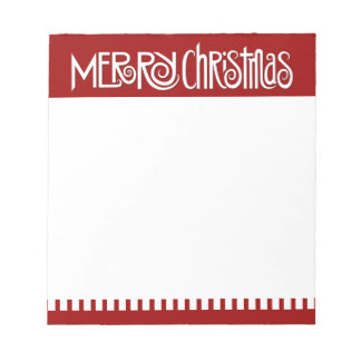 Merry Christmas white Notepad