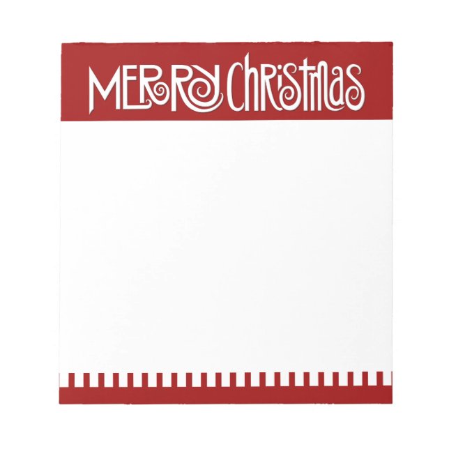 Merry Christmas white Notepad (Front)