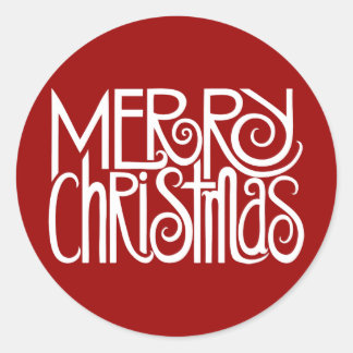 Merry Christmas White Sticker