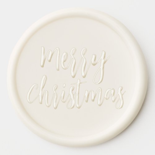 Merry Christmas White Wax Seal Sticker