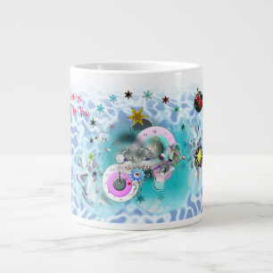 Merry Christmas Wind Santa Claus Sock Giant Coffee Mug