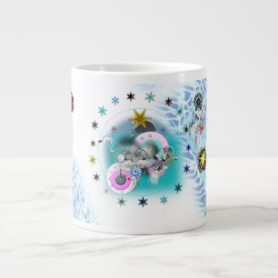 Merry Christmas Wind Santa Claus Sock Giant Coffee Mug