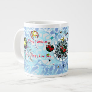 Merry Christmas Wind Santa Claus Sock Giant Coffee Mug