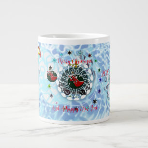 Merry Christmas Wind Santa Claus Sock Giant Coffee Mug