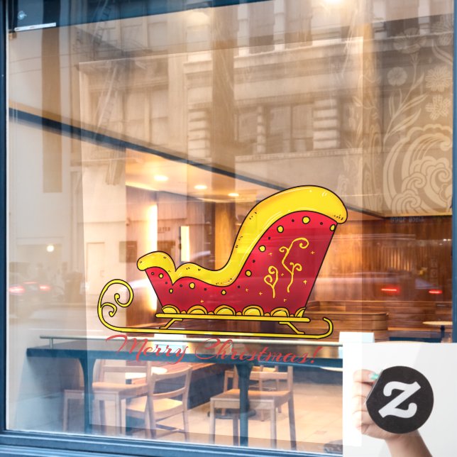 Merry Christmas  Window Cling (Cafe Window)