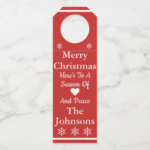 Merry Christmas Wine Bottle Tag