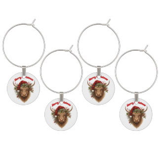 Merry Christmas Wine Charm