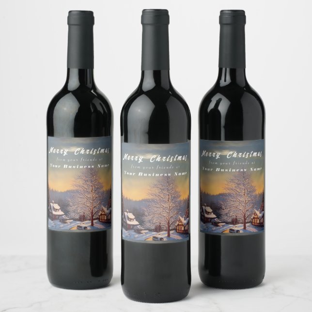 Merry Christmas  Wine Label (Bottles)