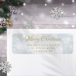 Merry Christmas Winter Frost Return Address Label<br><div class="desc">Festive Christmas holidays return address labels for you to personalize with your family name and address details on a winter frost background. Designed by Thisisnotme©</div>