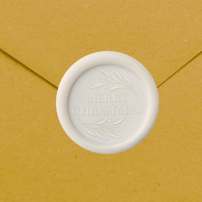 Merry Christmas Winter Greenery Wax Seal Stamp (Creator Uploaded)