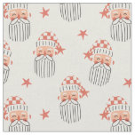 Merry Christmas winter party Santa face nursery  Fabric