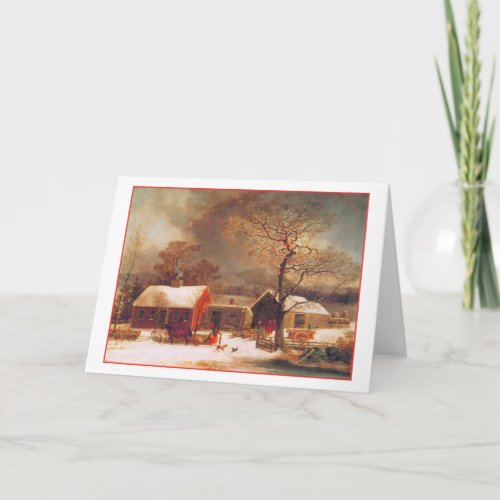 Merry Christmas Winter Scene by Durrie Holiday Card