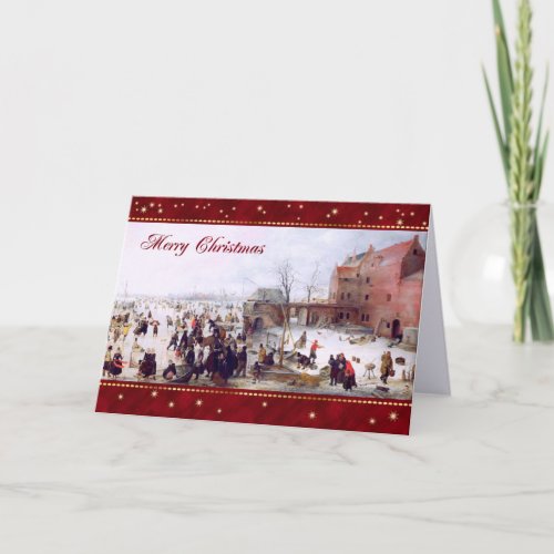 Merry Christmas Winter Scene Fine Art Christmas  Holiday Card