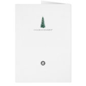 Merry Christmas winter snow foxes card (Back)