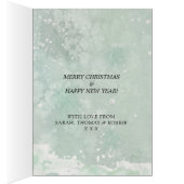 Merry Christmas winter snow foxes card (Inside (Right))