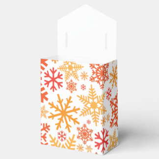 Merry Christmas Winter Snowflake Pattern Favor Boxes