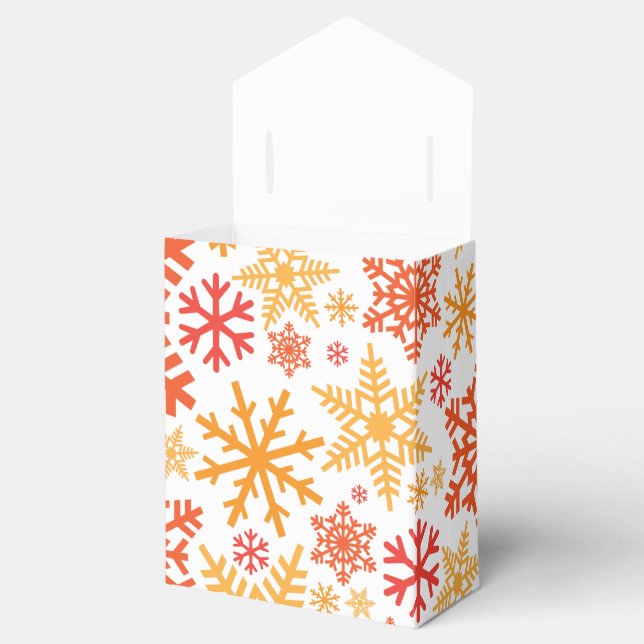 Merry Christmas Winter Snowflake Pattern Favor Boxes (Opened)