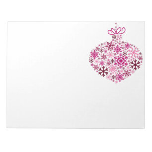 Merry Christmas Winter Snowflake Pattern Notepad