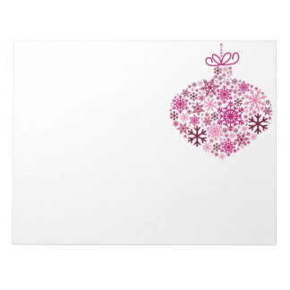 Merry Christmas Winter Snowflake Pattern Notepad