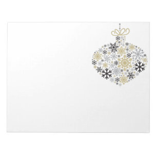 Merry Christmas Winter Snowflake Pattern Notepad