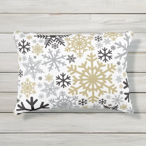 Merry Christmas Winter Snowflake Pattern Outdoor Pillow