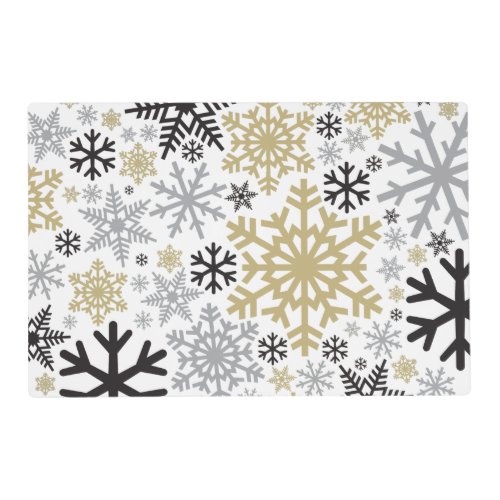 Merry Christmas Winter Snowflake Pattern Placemat