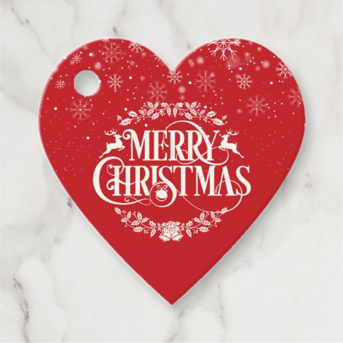 Merry Christmas Winter Snowflakes Photo Favor Tags