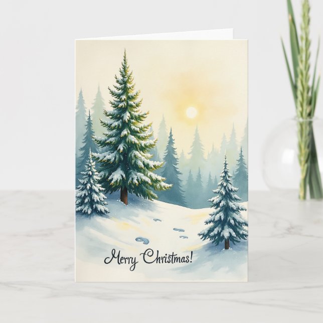 Merry Christmas Winter Wonderland Card (Front)