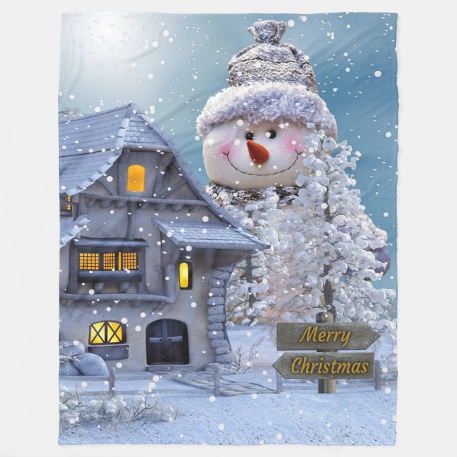 Merry Christmas Winter wonderland Fleece (Front)