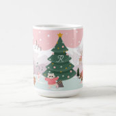 Merry Christmas Winter Wonderland Woodland Animals Coffee Mug (Center)
