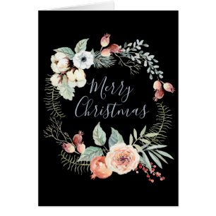 Merry Christmas, Winter Wreath, Christmas Holiday Cards
