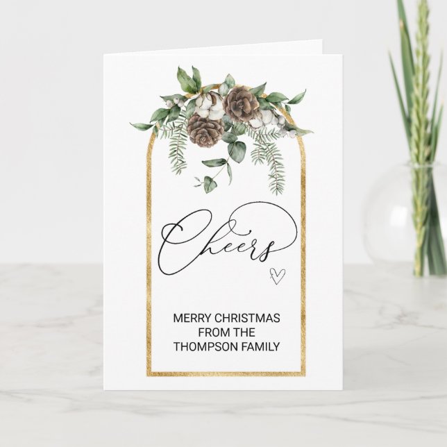 Merry Christmas Wishes Cheers Gift for Friends  Wi Card (Front)