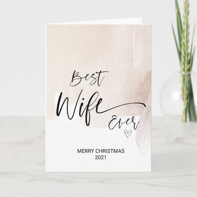 Merry Christmas Wishes For Wife from Husband Xmas Card (Front)