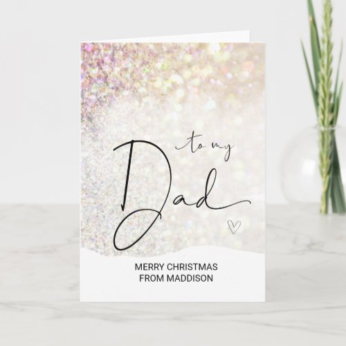 Merry Christmas Wishes Gift for Dad from Daughter Card