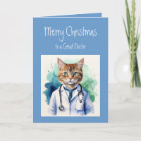 Merry Christmas Wishes Great Doctor Fun Cat Scan