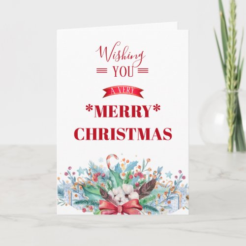 Merry Christmas Wishes Holiday Card