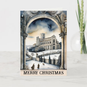 Merry Christmas Wishes Montmajour Abbey Card