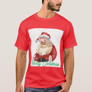 Merry Christmas Wishes Name Printed Elegant Beauty T-Shirt