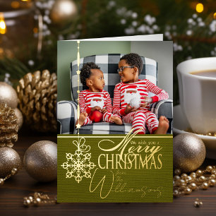 Merry Christmas Wishes Photo Christmas Card