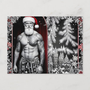 Merry Christmas wishes Santa Postcard