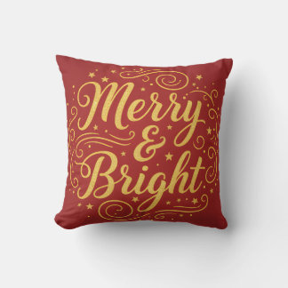 Merry Christmas Wishes to Brighten | Throw Pillow