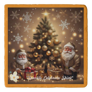 "Merry Christmas Wishes" Trivet