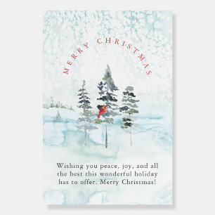 Merry Christmas Wishes Watercolor Paintings Foam Board