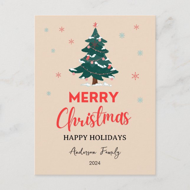 Merry Christmas Wishing you Joy Postcard (Front)