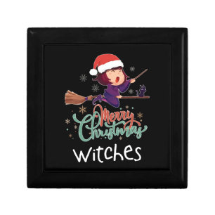 Merry Christmas Witch Tshirt Broom Christmas Eve Gift Box