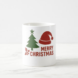 Merry Christmas with a cute knitted feel Coffee Mug