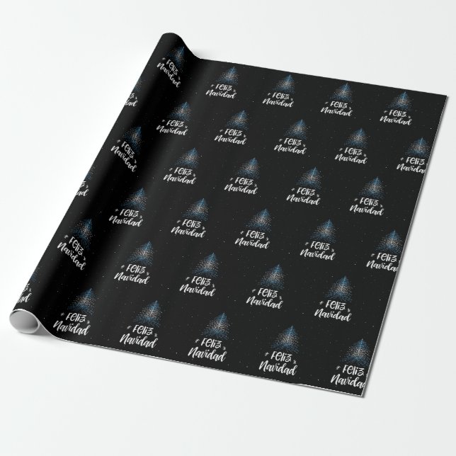 Merry Christmas with Argentina flag Wrapping Paper (Unrolled)